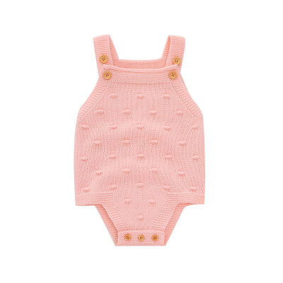 

Baby Boys Summer Romper Lovely Infant Girl Solid Rompers knitted New born Baby One-pieces Kids Girls Boy Suspender Romper