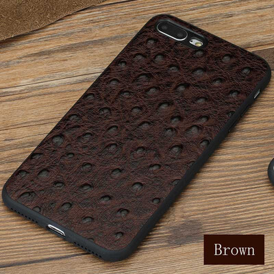 

Leather phone case iPhone5 6 7 8s plus protective shell high-grade ostrich skin all-inclusive for x xs max xr phone case