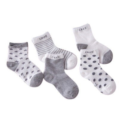 

5 Pair10PCSlot Baby Socks Neonatal Summer Mesh Cotton Polka dots plain stripes Kids Girls Boys Children Socks For 0-6 Year