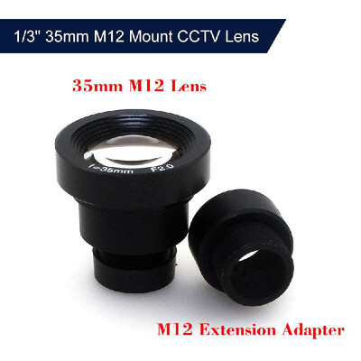 

13" 35mm M12 Mount CCTV Lens F20 Long Focal Length CCTV MTV Board Lens with Extension Adapter for Security CCTV Camera