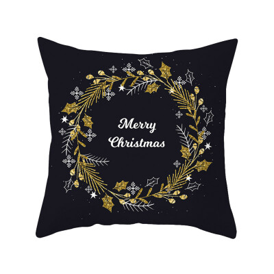 

44x44cm Cotton Linen Merry Christmas Cover Cushion Christmas Decorations for Home Happy New Year Decor 2019 Xmas Gifts