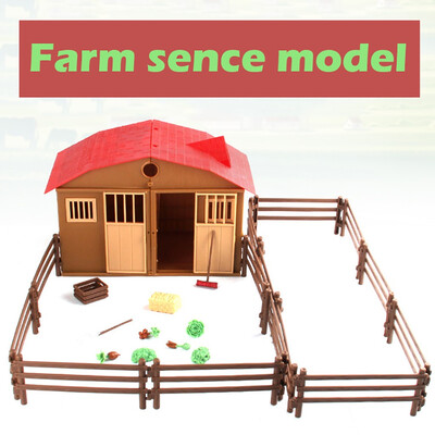 

YIWULASimulated Playing Model Farm House Children Play House Animal Model Scene