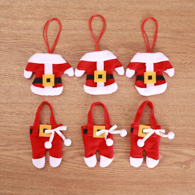 

3 Sets Christmas Knife Fork Cutlery Cover Holder Santa Claus Dinner Table Decor