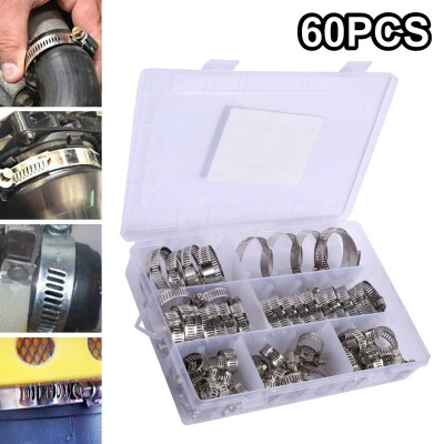 

60PCS Assorted Stainless Steel Hose Clamp Set Kit