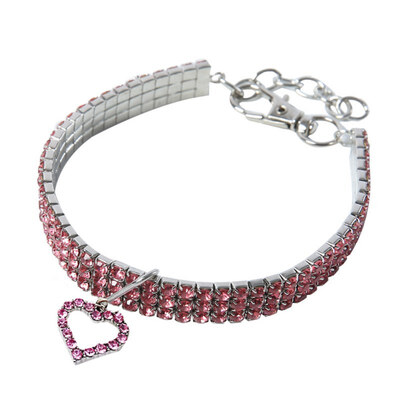 

Bling Rhinestone Dog Collar Crystal Necklace Puppy Chihuahua Pet Dog Collars For Small Medium Dogs Mascotas Accessories  M L