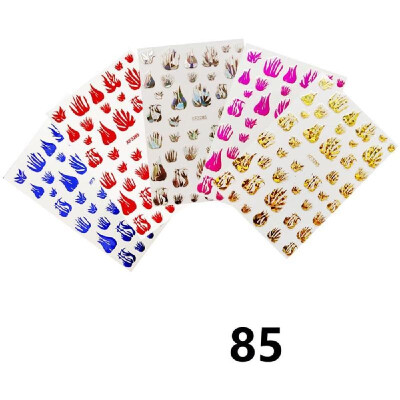 

5PcsSet Blaze Nail Sticker Fire Design Nail Foil DIY Sticker Nail Art Decal