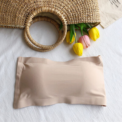 

Women Ladies Invisible Strapless Seamless Padded Boob Bandeau Tube Tops Bra