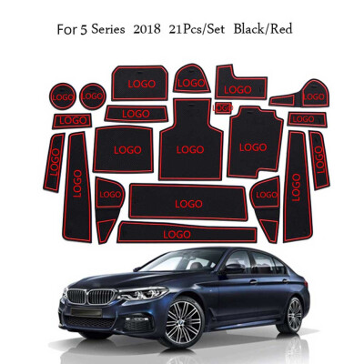 

21PCSSet Replacement for 2018 BMW 5 Series E34 E39 E60 Car Door Groove Slot Latex Non-Slip Mat Interior Cup Cushion
