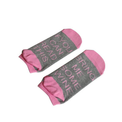 

A Pair Unique Words Series Comfortable Cotton Boat Socks Warm&Breathable Sock for Men Women Autumn Winter