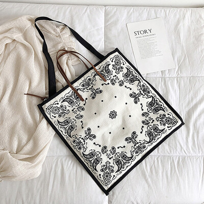 

Tailored Women Fashion Canvas Folk-Custom Purse Shoulder Tote Handbag Casual Bag