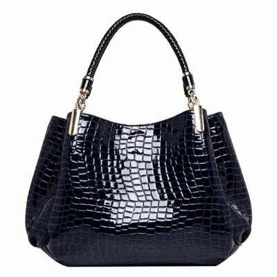 

Fashion Women Crocodiles Pattern Faux Leather Handbag Shoulder Bag Travel Tote