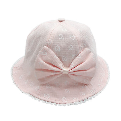 

Baby Girl cap Sun Hats Fisherman Cap Cotton boy hats Bowknot Children Infant Bebes Kids Spring Summer