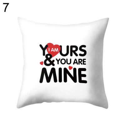 

Romantic Love Heart Letter Pillow Case Cushion Cover Sofa Bed Car Office Decor