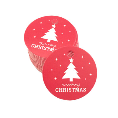 

Tailored 100Pcs Star Santa Claus Christmas Tag Candy Bag Decoration Gift Hang Tags