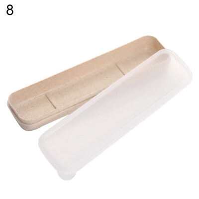 

Portable CanvasWheat Stalk Camping Picnic Fork Tableware Pouch Case Container