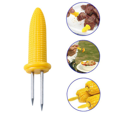 

Siaonvr 12PCS Corn On The Cob Holders Stainless Steel BBQ Prongs Skewers Forks Party