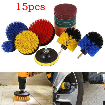 

15pcs Power Scrubber Drill Brush Set for Cleaning Kitchen Grout Floor Bathroom&Kitchen