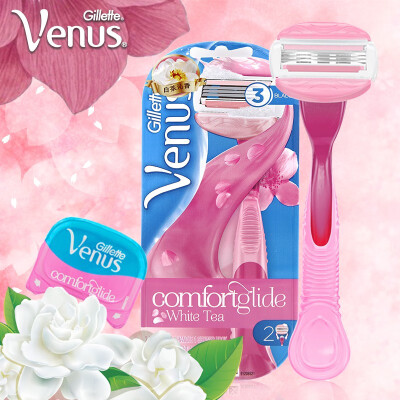 

Gillette Venus Breeze Shaving Razors 1 Holder with 2 blades1 Hook Authentic Pink Women Shavor blades for Girls Hair Removal