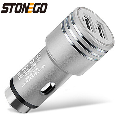 

STONEGO Car Charger Adapter 21A Dual USB Ports Quick Charge Adapter with Car Escape Emergency Circular Metal Safety Hammer