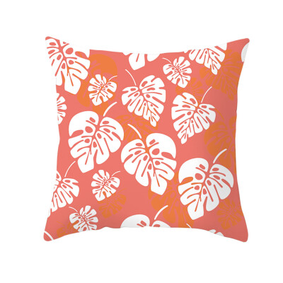 

〖Follure〗Living Coral Polyester Pillow Case Sofa Car Waist Throw Cushion Cover Home Decor