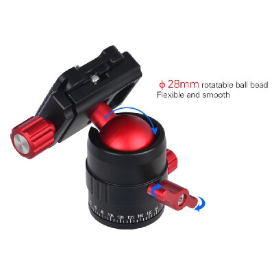 

Andoer MT-C3 Compact Size Panoramic Tripod Ball Head Adapter 360° Rotation Aluminium Alloy with Quick Release Plate