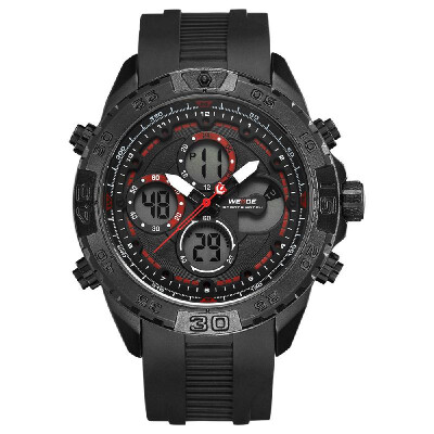 

WEIDE WH6909 Quartz Digital Electronic Watch Dual Time Alarm Calendar Stopwatch 3ATM Waterproof Timer Business Men Fashion Casual