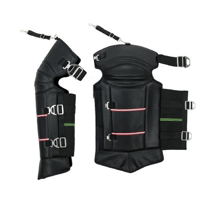 

1 Pair of Motorcycle Warm Knee Protector Thicken Plus Velvet Cycling Knee Braces Windproof Knee Warmer Wraps Pads