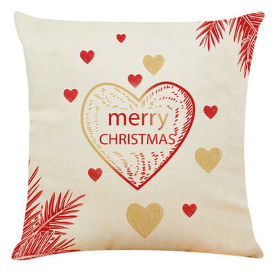 

Christmas Pillow Cover Cotton Linen Pillowcases Christmas Sofa Cushion Cover For Home Bedroom