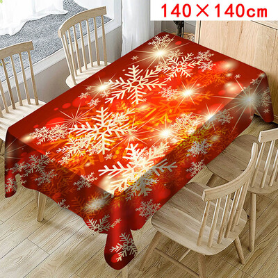 

Toponeto Christmas Tablecloth Print Rectangle Table Cover Holiday Party Home Decor