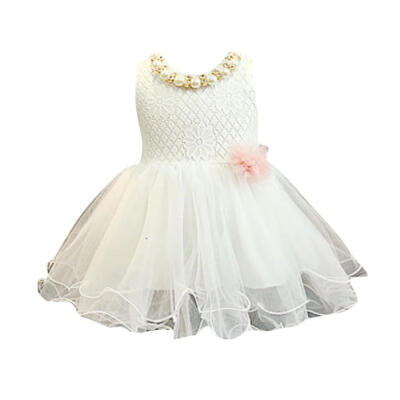 

Children Summer Girls Cotton Cute Lace Stitching Bottoming Sleeveless Sweet Princess Dress 2-7T