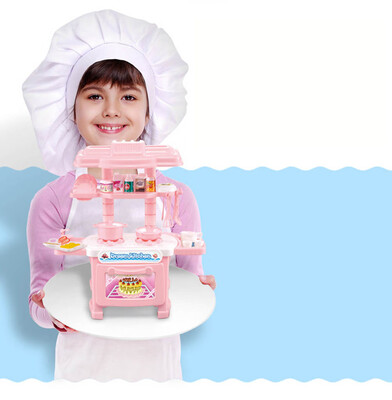 

YIWULAChildren Kids Kitchen Cooking Pretend Role Play Toy Cooker Set Light Sound Gift