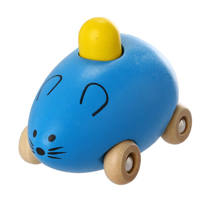 

Tailored Fashion Smart Gift Kids Child Baby Cute Mice Squeak Wooden Toy Car New BU