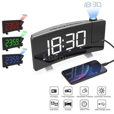 

2020 New Multifunctional Projection FM Radio Alarm Clock With USB Charging Port
