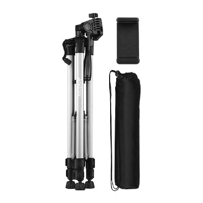 

Andoer Lightweight Photography Tripod Stand Aluminum Alloy 3kg Load Capacity Max Height 135cm53in with Carry Bag Phone Holder fo