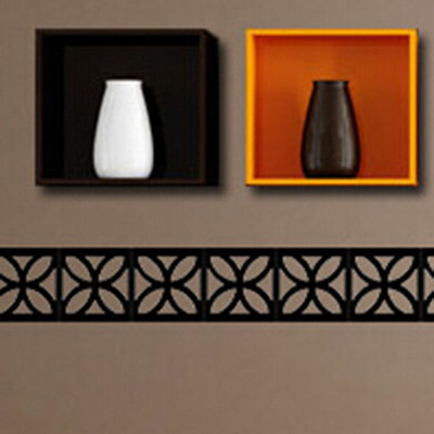 

2018 New Flower Waist Line Baseboard Skirting Ceiling Background Wall Decoration Three - Dimensional Mirror Wall Stickers