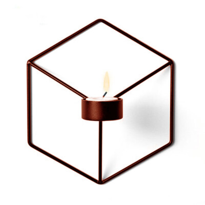 

Gobestart Nordic Style 3D Geometric Candlestick Metal Wall Candle Holder Sconce Home Decor