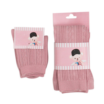 

2 PCS Baby Girl Princess 4 Color Pantyhose Checkered Nine-Point Socks With The Color Socks Set