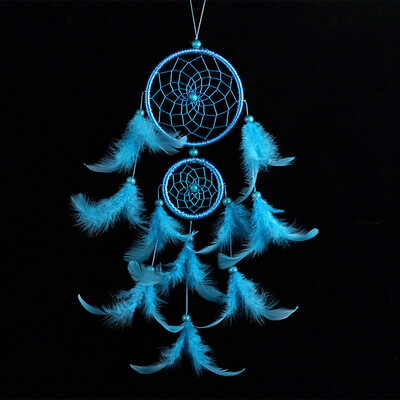 

Toponeto Handmade Lace Dream Catcher Feather Bead Hanging Decoration Ornament Gift