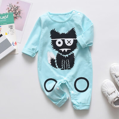 

Infant Cartoon Bear Baby Clothes Girl&Boys Long Sleeve Cat Print Cute Baby Rompers Babygrow Sleepsuits Baby Romper 0-18 Months