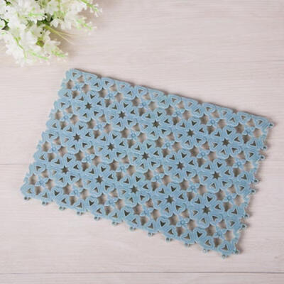

DIY Carpet Candy Color PE Plastic Heart Pattern Bath Mat Easy Bathroom Massage Carpet Bath Mats