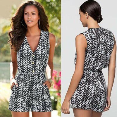 

Women Holiday Mini Playsuit Jumpsuit Rompers Summer Beach Casual Shorts Dress
