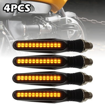 

4pcs Double Row 24LED Running Light Universal Motorcycle Bike LED Turn Signal Flasher Amber Indicator Light