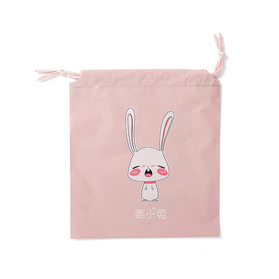 

New Pe Waterproof Travel Storage Bag Harness Pocket Cartoon Waterproof Drawstring Storage Bag Clothing Sorting Bag