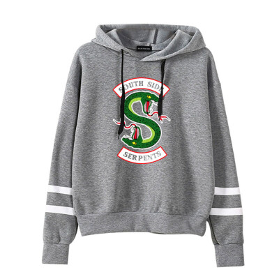 

Fashion Casual Hoodies For Women Double-Headed Snake Southside Serpents Personality Print Sweatshirts Round Neck Pullovers