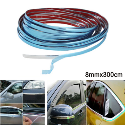 

Moulding Trim Silver Chrome Strip Car Door Edge Window Bumper Decor 8mm 10ft