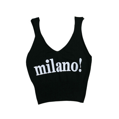 

Women Tank Tops Camis Skinny Casual Letter Printing Camisole Knitted Sleeveless Crop Top Shirt Ladies Street Fashion Cropped Top
