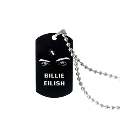 

5 Styles Billie Eilish Blohsh Logo Pendant Necklace Stainless Steel Chain Beads Necklaces For Fans Gifts