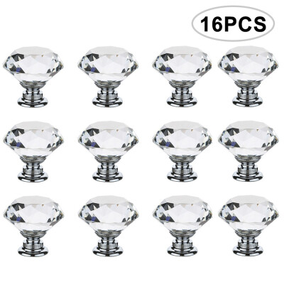 

16PCS Crystal Kitchen Accessories Kitchen Pull Handles Knobs Door Door Handle Knob