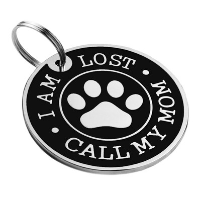 

Dog ID Tag Personalised Custom Engraved Enamel Pet Name Puppy Cat Disc 28mm