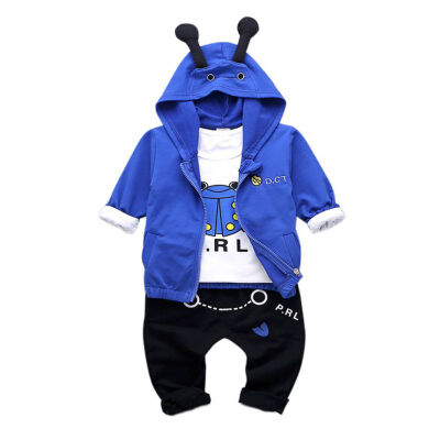 

3 Sets Of Baby Clothes Set Autumn Cute Cartoon Baby Long Sleeve Trousers Jacket Three-Piece Kid Baby Clothes Set